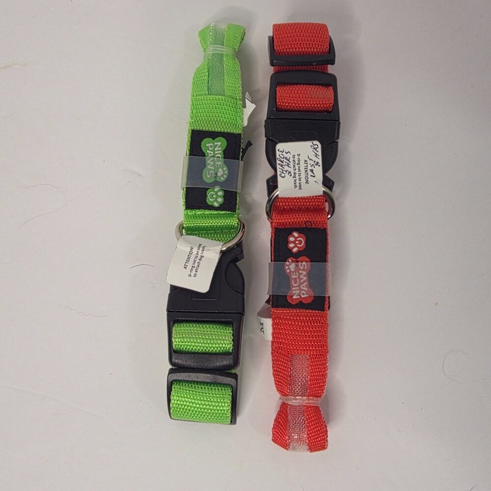 Nice Paws Set of 2 Light Up Dog Collars